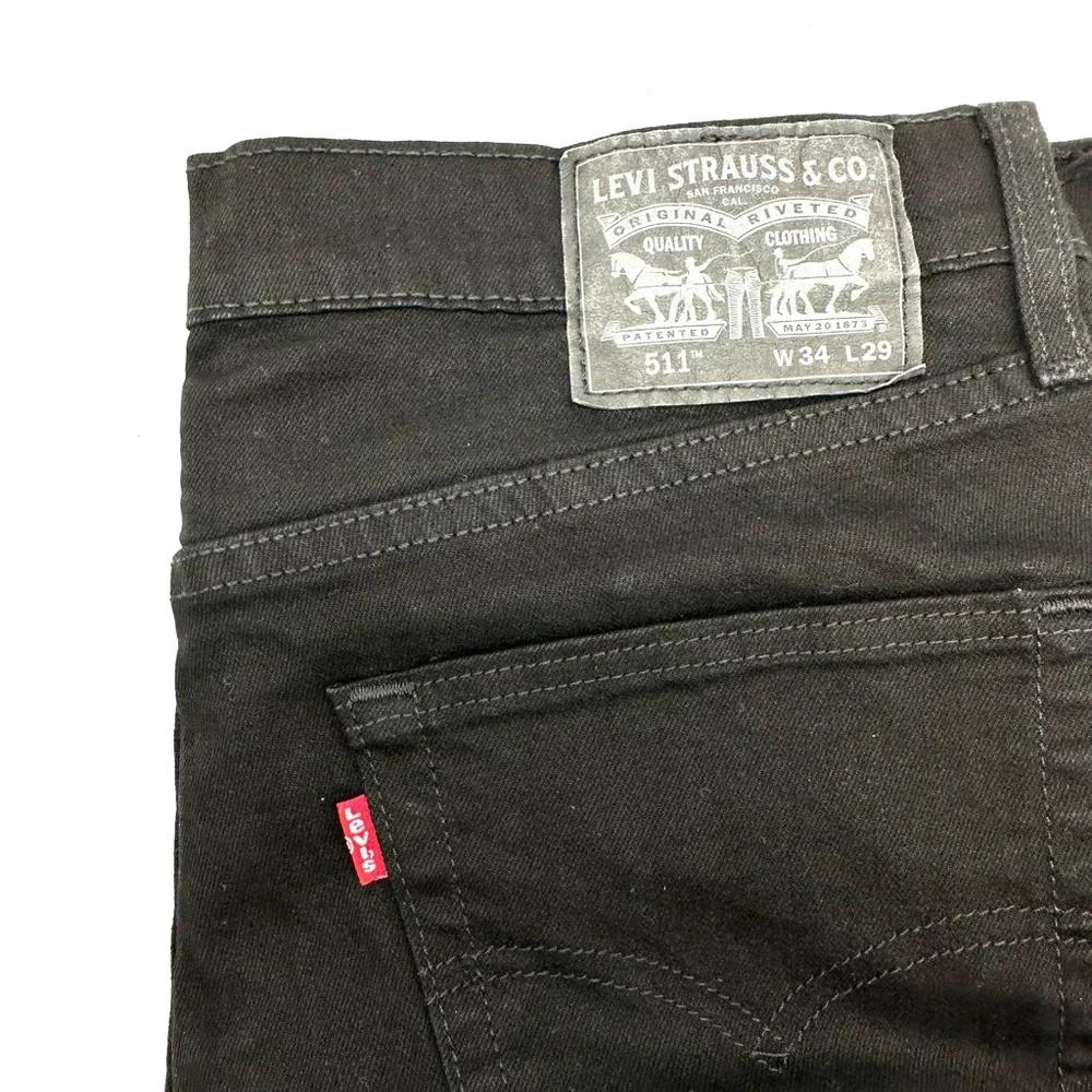 ❤️ NWOT Levi’s 511 Slim-Fit Flex Flex Jeans Men’s Black 34 x 29